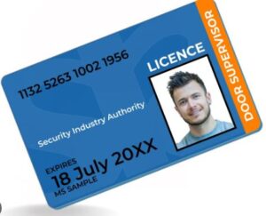 sia door supervision licence card sia door supervision licence